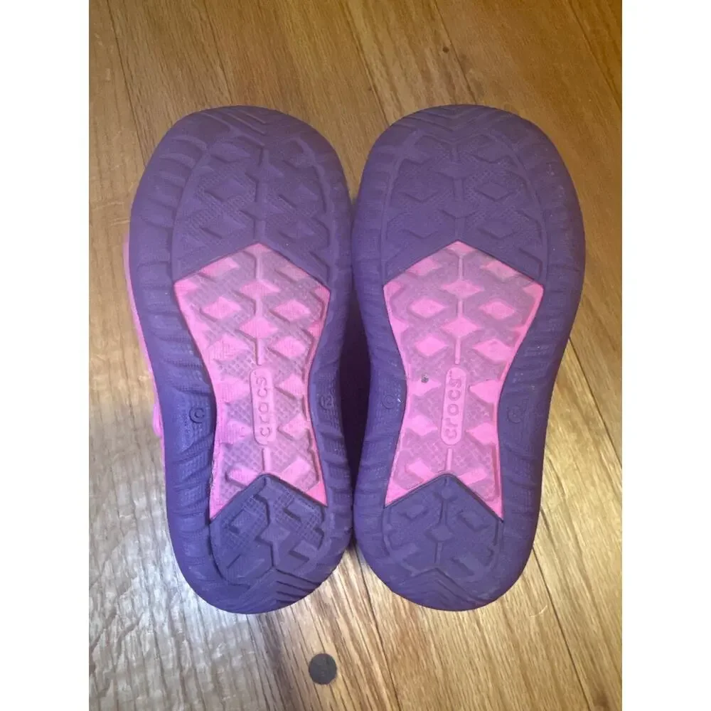Crocs Swiftwater Play Shoes Pink/Lime/Yellow Kids Sz C12